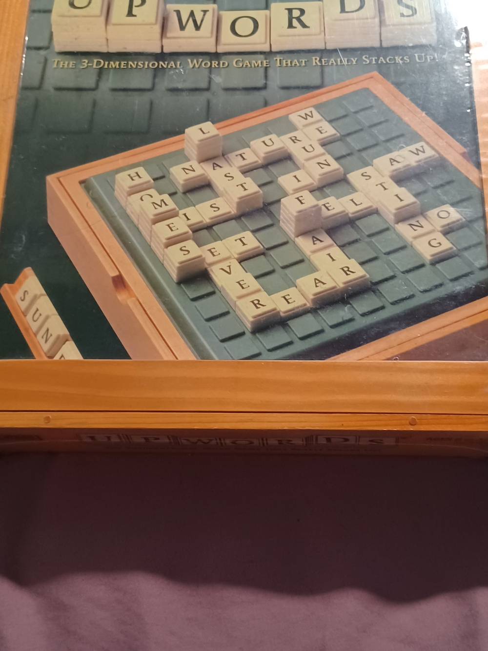 Classic 3D Word Game - Green & Natural Wood